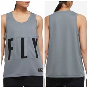 NWT Nike Gray and Black Dri-FIT Swoosh Fly Tank Top Size S